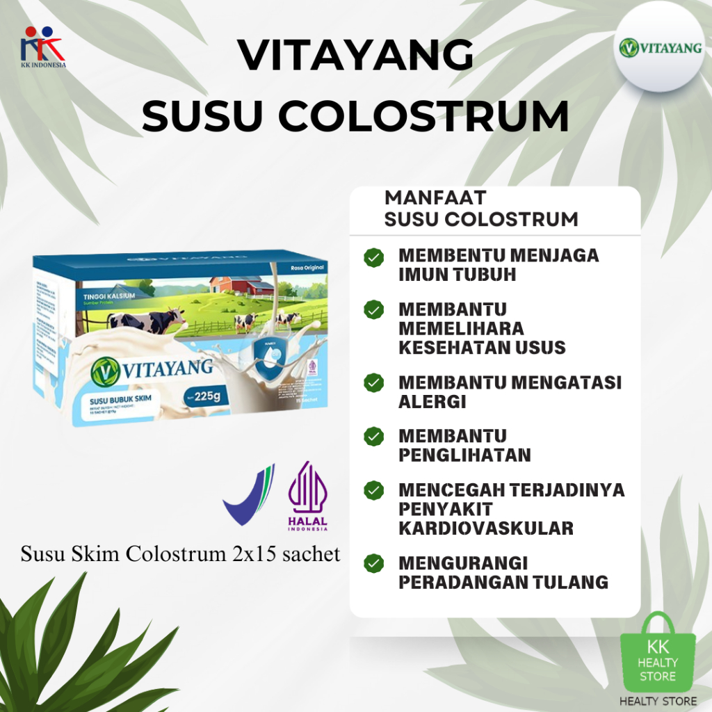 

susu skim colostrum probiotik inulin vitamin fucoidan rendah lemak