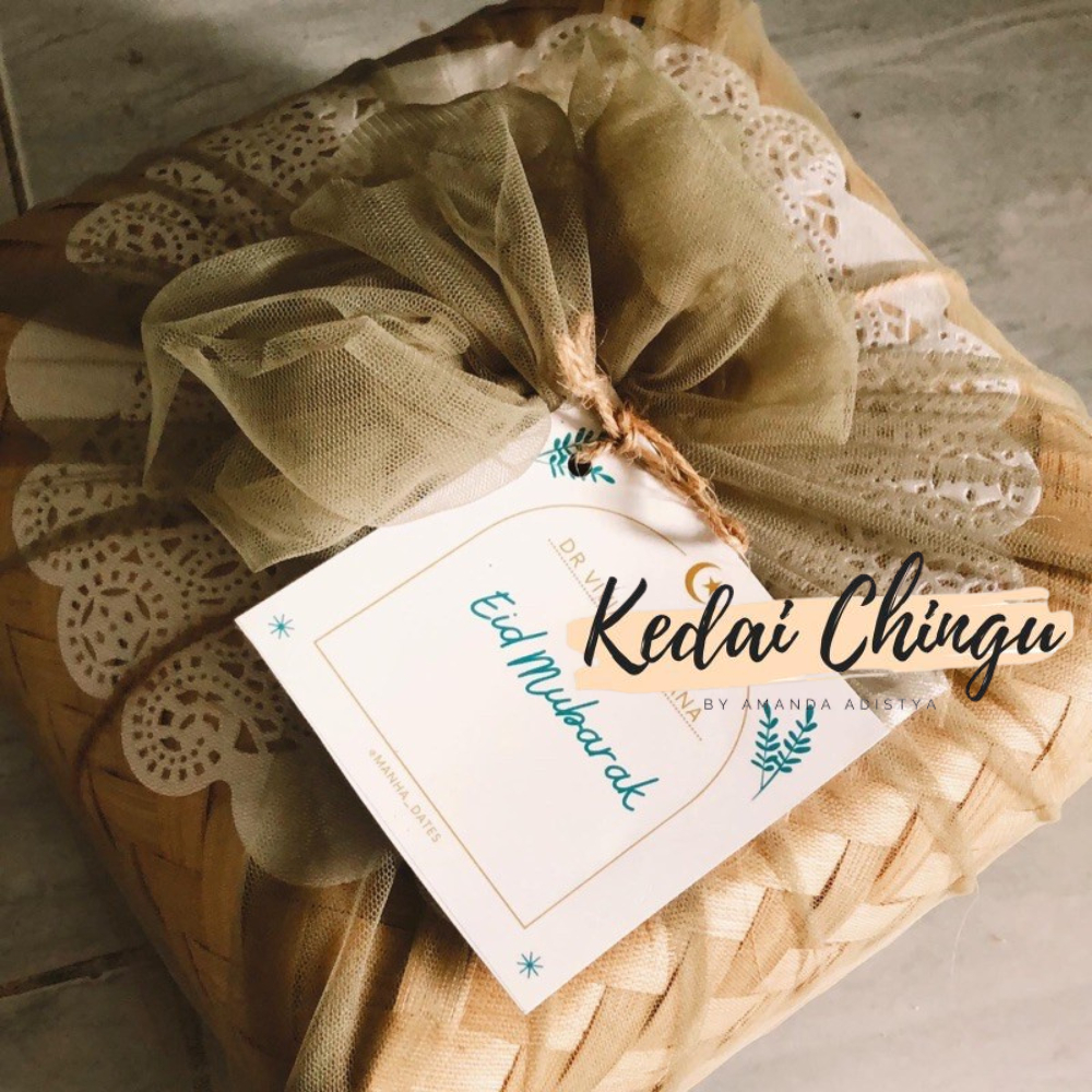 OE l Keranjang Hantaran - Besek Bambu 20x20 Sepasang - Wadah Oleh-Oleh