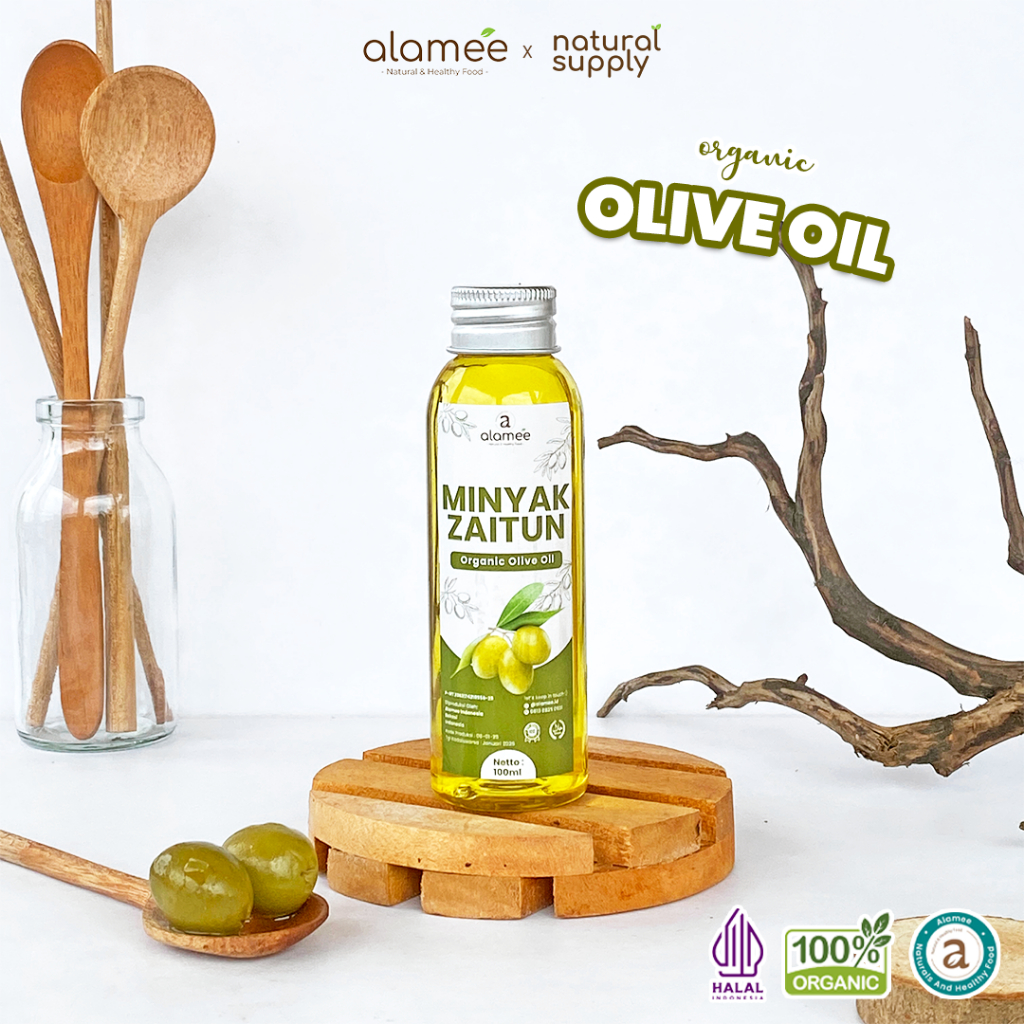 

ALAMEE Minyak Zaitun Untuk Diminum Olive Oil Extra Virgin Organic Organik Murni Asli Masak EVOO