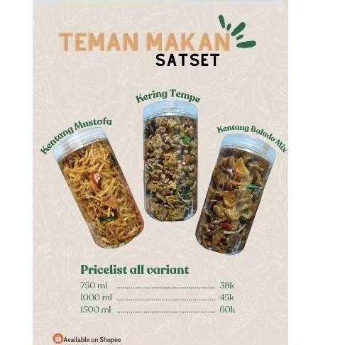 

Lauk keringan | Mustofa, Keripik kentang, Tempe