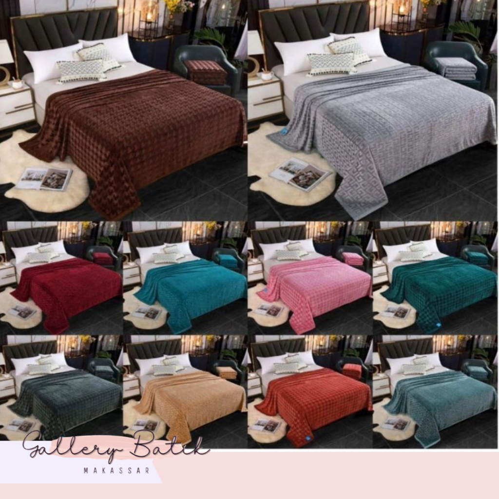 SELIMUT SRH EMBOSS TEBAL BULU UKURAN 180 x 200 CM [Gallery Batik Makassar]