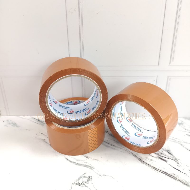 

Lakban Bening || Lakban Cokelat || 90 Yard Ekonomis solatip lakban murah ||