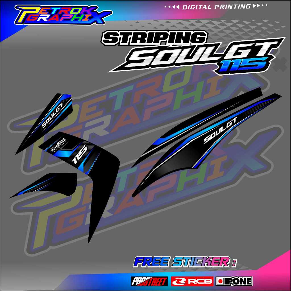 STRIPING VARIASI MIO SOUL GT 115 / STICKER LIST MOTOR VARIASI MIO SOUL GT 115