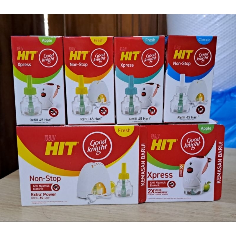 HIT GoodKnight Xpress Set | HIT GoodKnight  Non Stop Set (Alat + Refill 35ml) | Hit GoodKnight Obat 