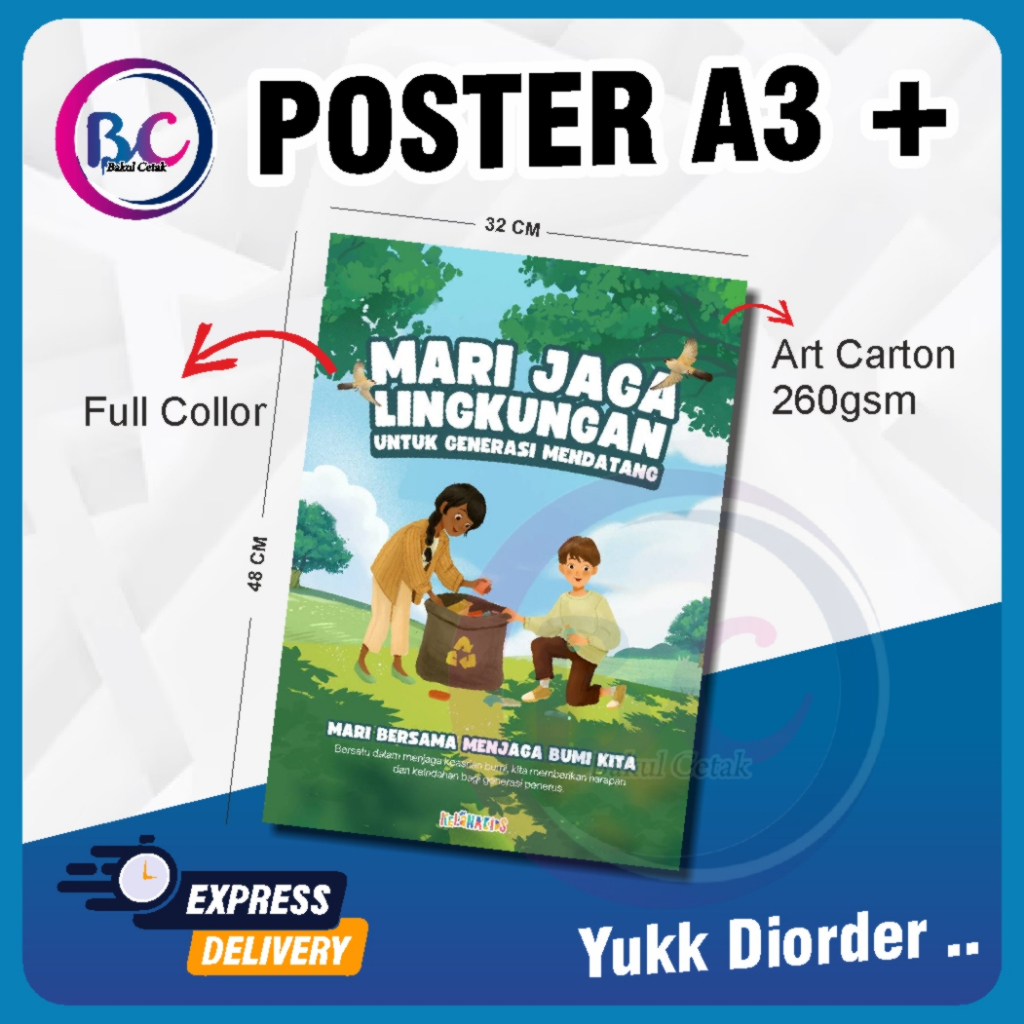 

Cetak Poster Custom A3 Glossy Art Karton 260 Gram