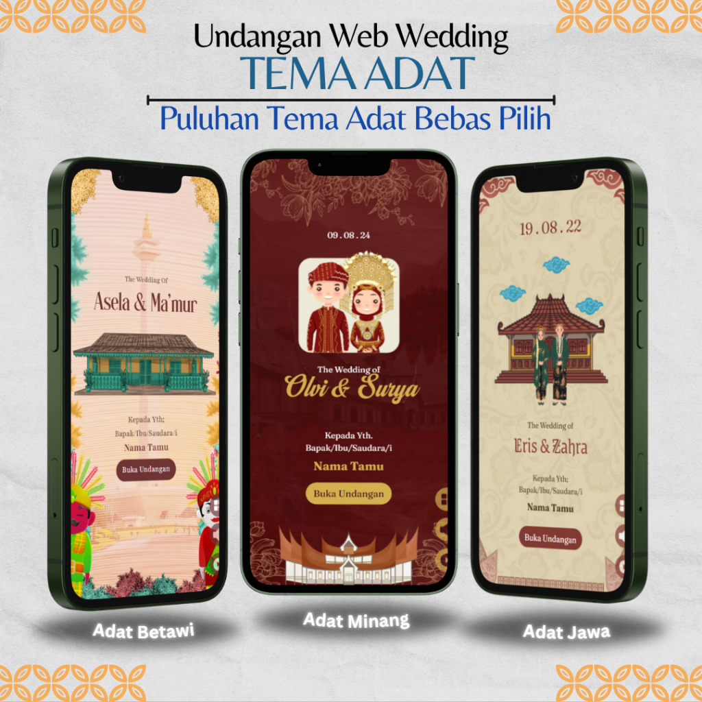 Undangan Digital Website Tema Adat