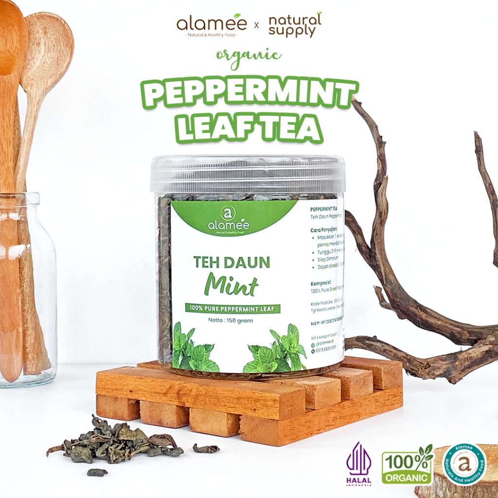 

ALAMEE Peppermint Tea Teh Daun Mint Organik Pappermint Papermint Kering Dried 150gr