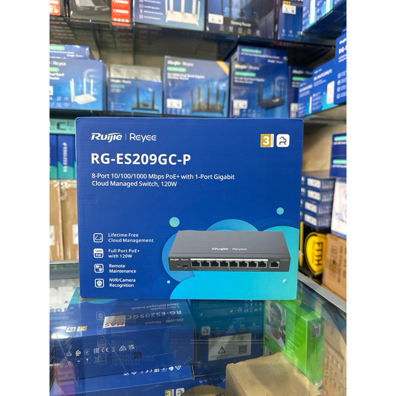 SWitch Poe Ruijie RG-ES09GC-P 9 Port Gigabit cloud managed Poe +switch