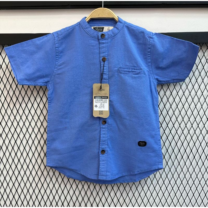 AGERA JUNIOR-(KEMKO) Kemeja Koko Anak Laki-Laki Lengan pendek Full Kancing Soft Katun Agera junior