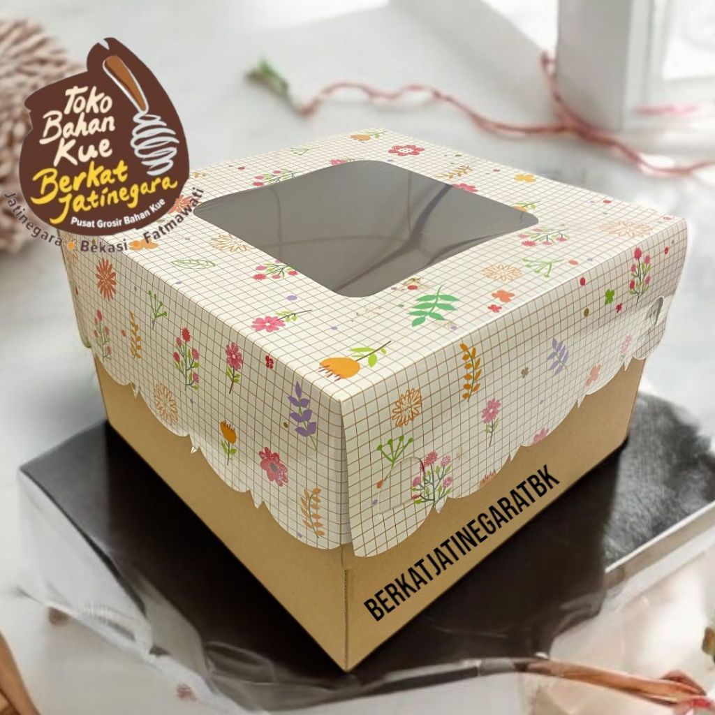 

DUS / BOX KUE CORRUGATED TUTUP DUPLEX MOTIF / DUS CAKE TINGGI / PCS