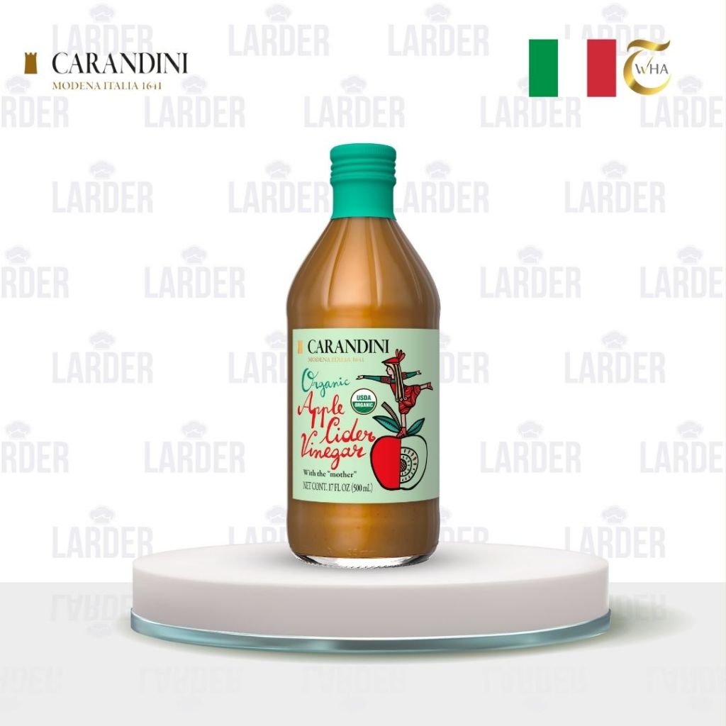 

CARANDINI Apple Cider Vinegar with Mother 500ml Cuka Apel Organik - Raw Unfiltered Vinegar