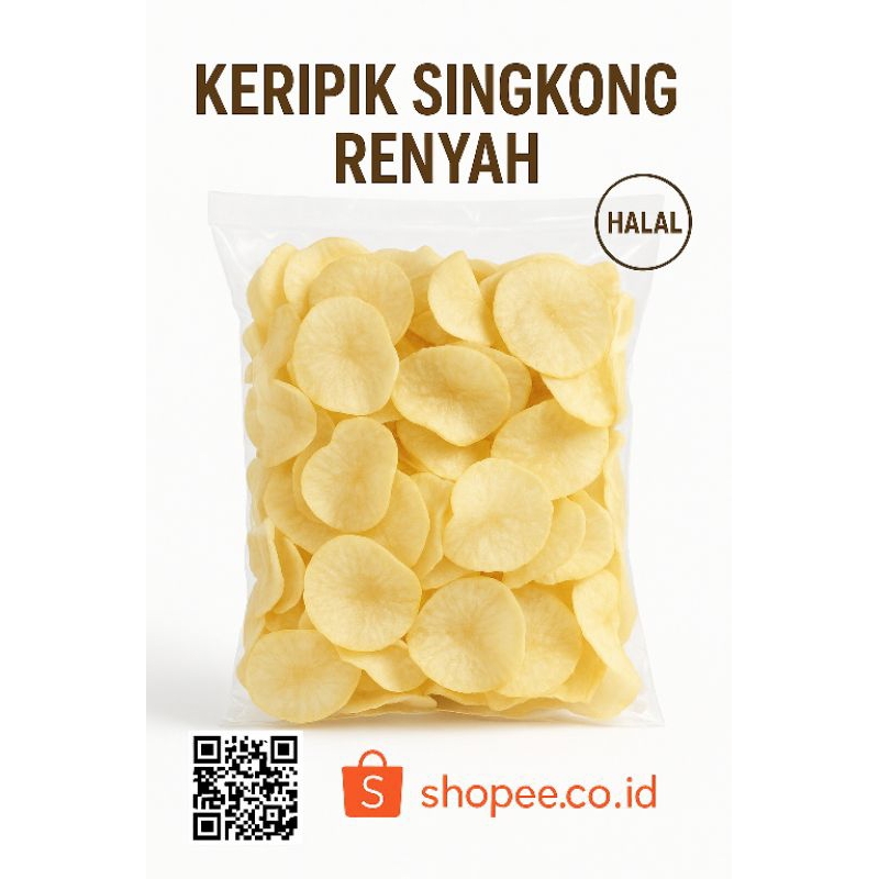 

Keripik Singkong renyah kemasan Setengah kg