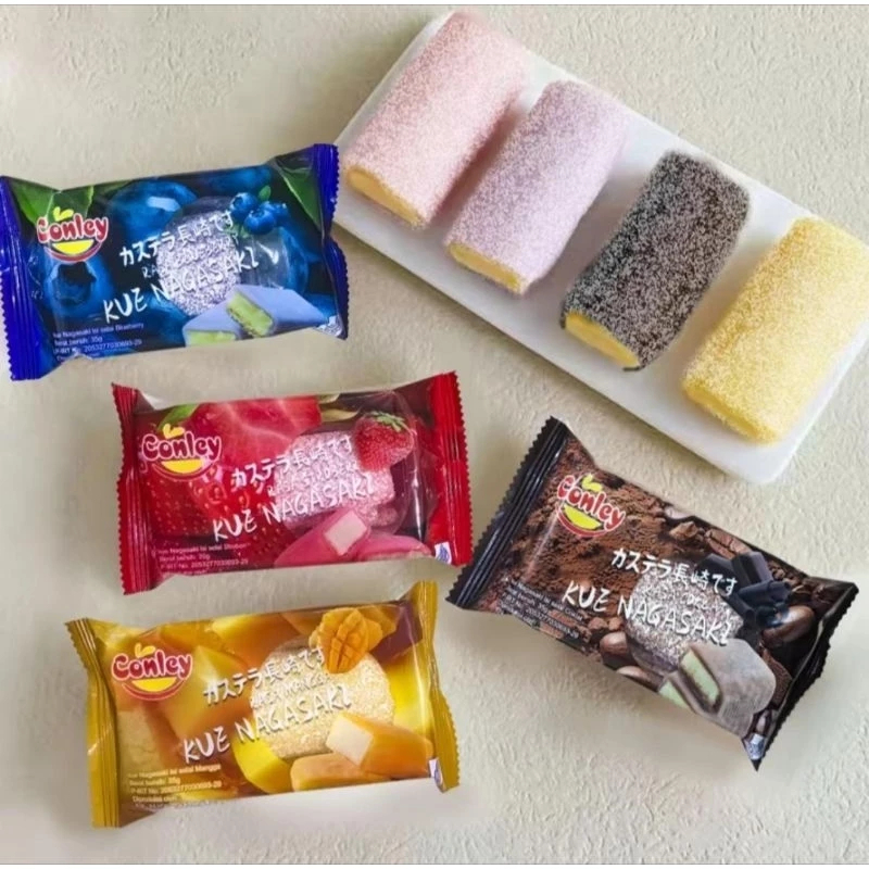

kue nagasaki bolu conley mochi 35gram jepang coklat mangga strawberry murah daifuku Premium Lembut Kenyal super viral
