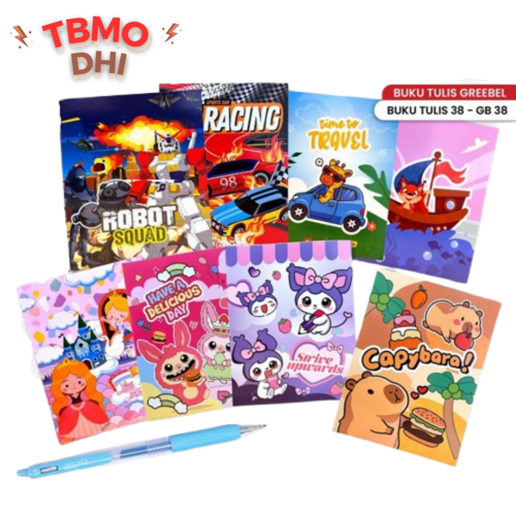 

TBMO GREEBEL Buku Tulis 38 Lembar Pack Isi 10 Buku / Buku Tulis Sekolah