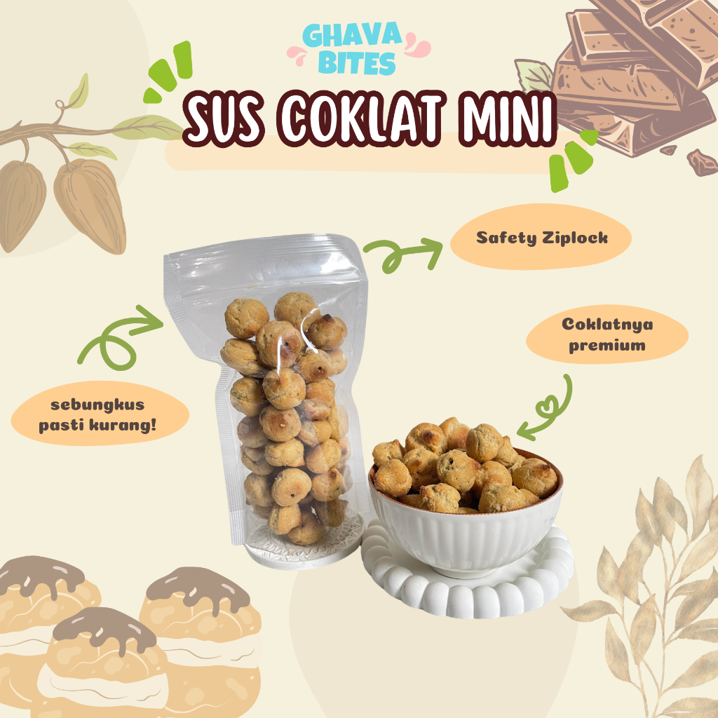 

Soes Sus Coklat Mini Premium Ghava Bites