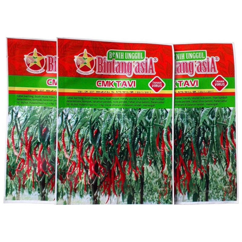 Benih cabai Keriting CMK TAVI 10 gr Bintang Asia