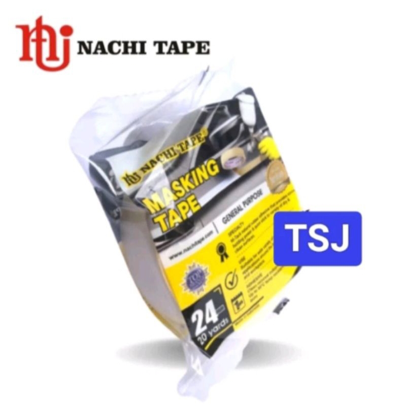 

Nachi Masking Tape /Isolasi Kertas 1" (24mm) dan 2" (48mm) X 20 Yard