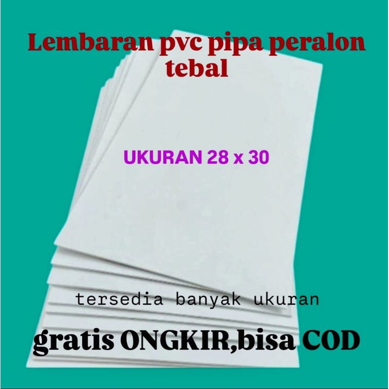 lembaran PVC peralon buat kerajinan miniatur truk ukuran 28X30