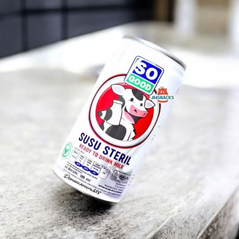

SO GOOD SUSU SAPI STERIL 189 ML KEMASAN KALENG / SUSU SAPI MURNI