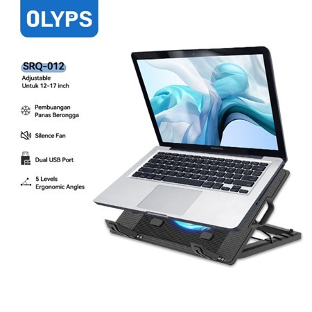 OLYPS Cooling Pad Laptop Kipas Pendingin Laptop Portable Silent