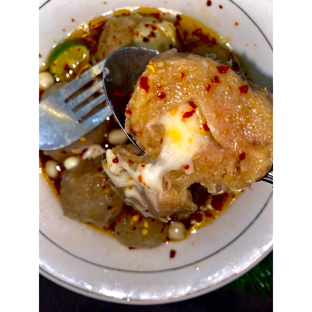 

Baso aci keju mozarela molor pedas kemasan reguler