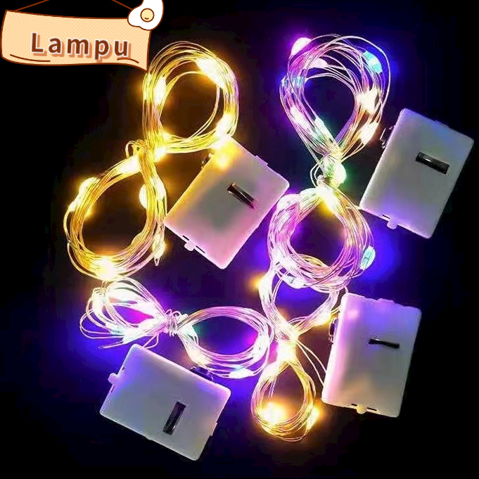 2026 Lampu Tumblr 1 Meter Warna Warni Lampu Natal LED Kawat Lampu Kelap Kelip Lampu Hias Dekorasi Gi