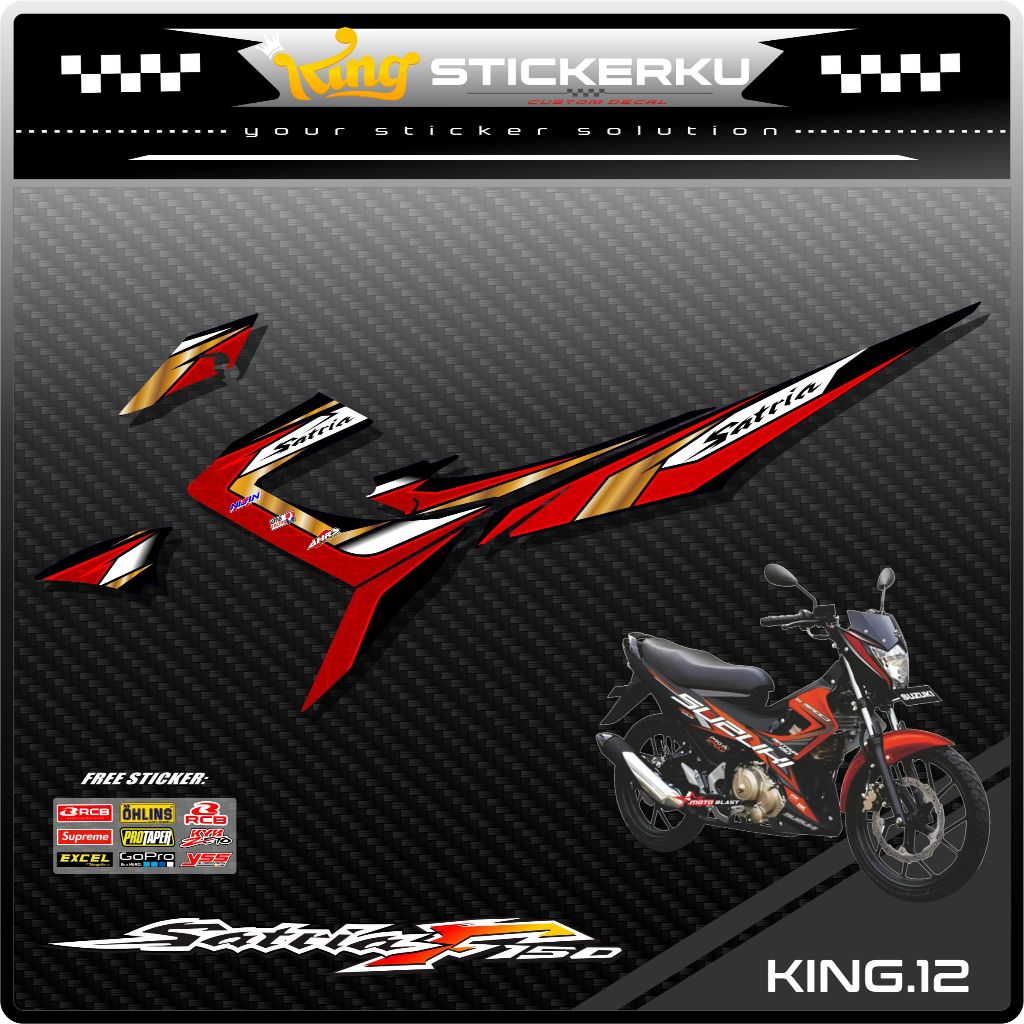 Sticker Striping List Variasi Satria Fu 2014 - Stiker Striping Motor Satria Fu 2014. KS.012
