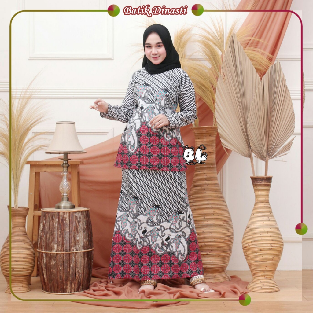 Rok Blus Batik - Set Batik RNB original modern/ RNB batik katun kerja kantor baju pns /batik guru ba