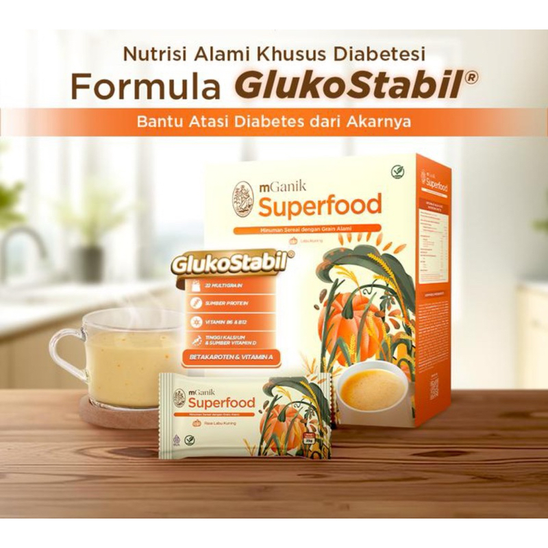 

Mganik Multigrain - Superfood untuk cegah Gula darah dan Kolesterol