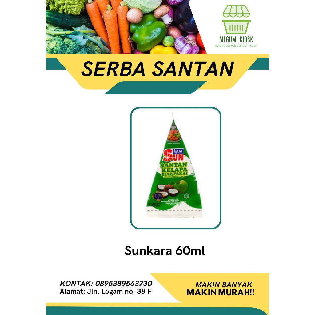 

Megumi Kiosk Serba Santan Instan Cair Sunkara