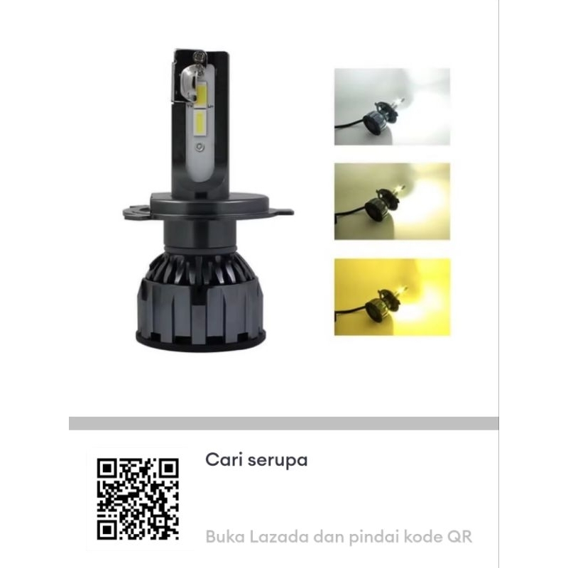 Lampu Led Mobil 3 Warna Lampu Utama Mobil Led F35 H4 3 Warna 2 Pcs R047