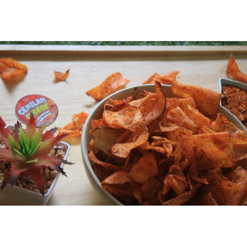 

Kripset / kripik setan / ( kripik singkong pedas gurihh ) 500gram