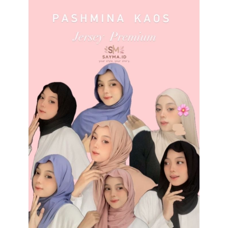 Pashmina Jersey Mleyot Premium - Hijab Panjang Adem Jatuh