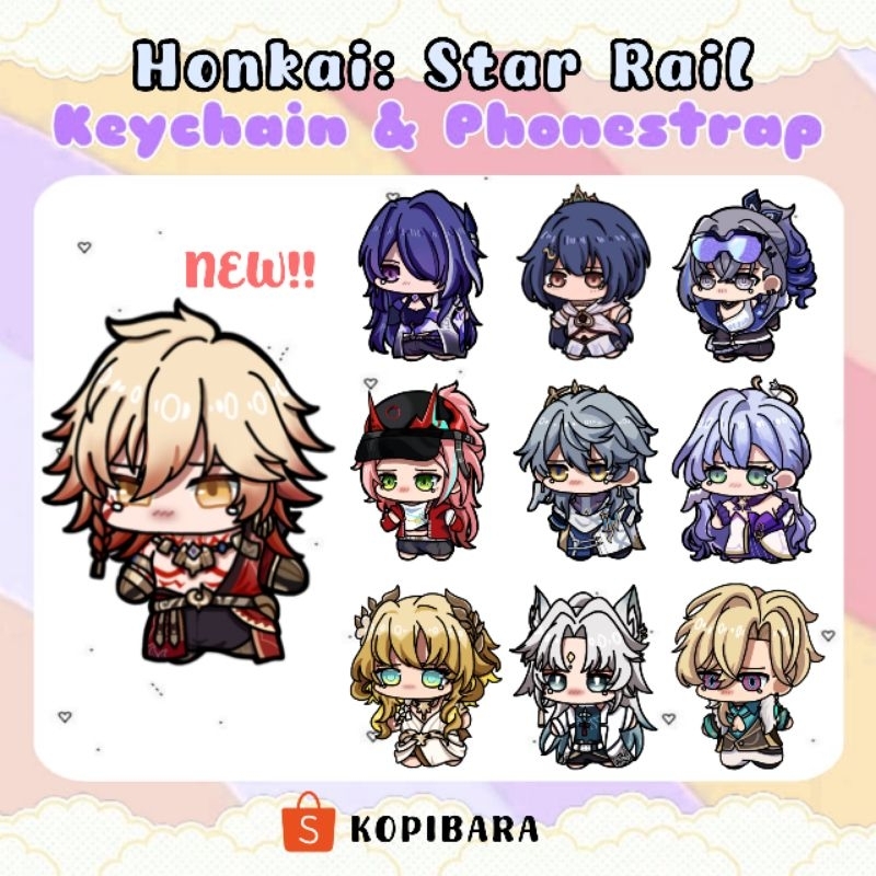 Keychain Phonestrap Honkai Star Rail HSR Gantungan Kunci HP karakter Anime Game Penacony Xianzhou Am