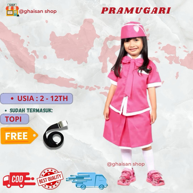 baju anak perempuan seragam pramugari anak kostum profesi anak pakaian pramugari