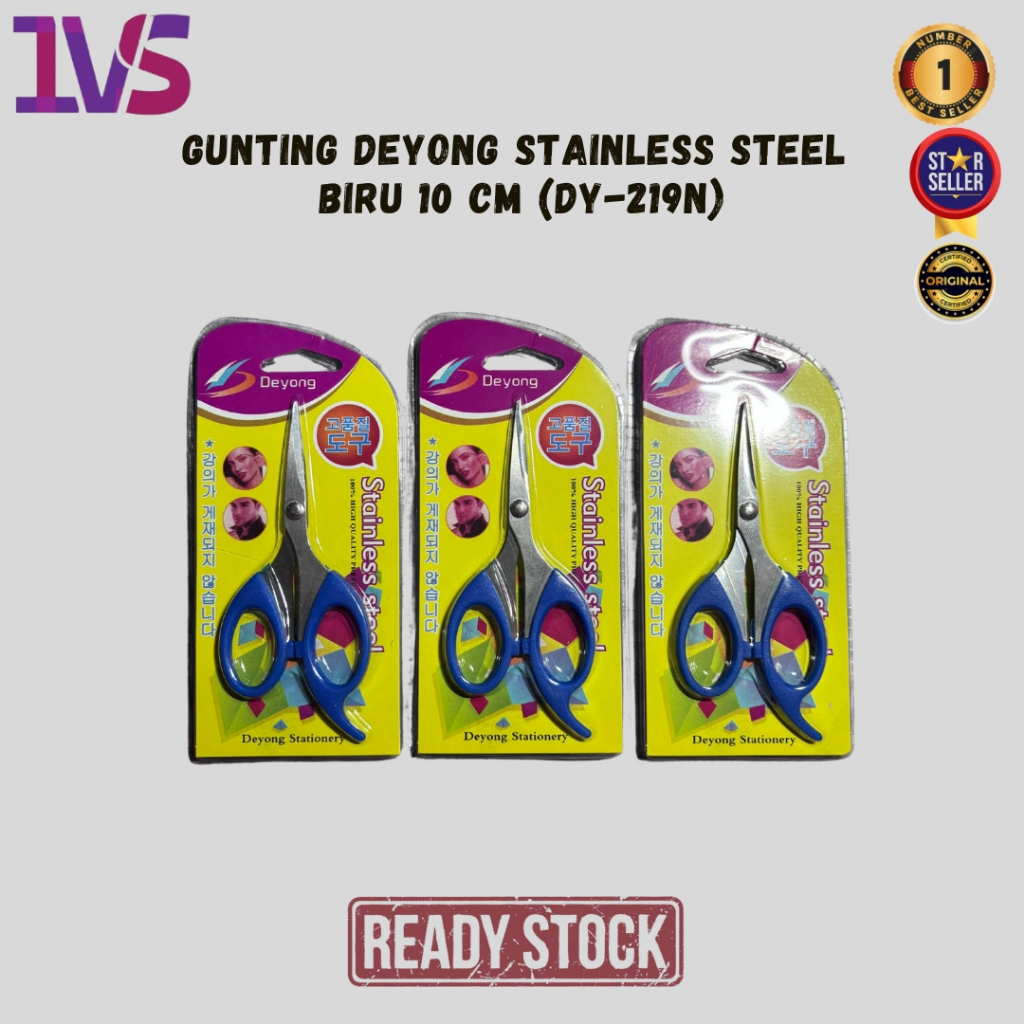 

Gunting Deyong Stainless Steel Biru 10 cm (DY-219N)