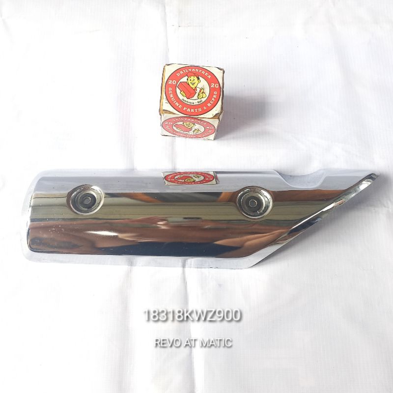 TAMENG COVER PELINDUNG TUTUP KNALPOT HONDA REVO AT MATIC ORIGINAL ORI AHM 18318-KWZ-900