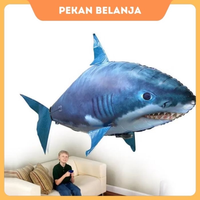 Mainan Balon Terbang Ikan Remote Control – RC Air Swimming Shark & Nemo Infrared Balloon