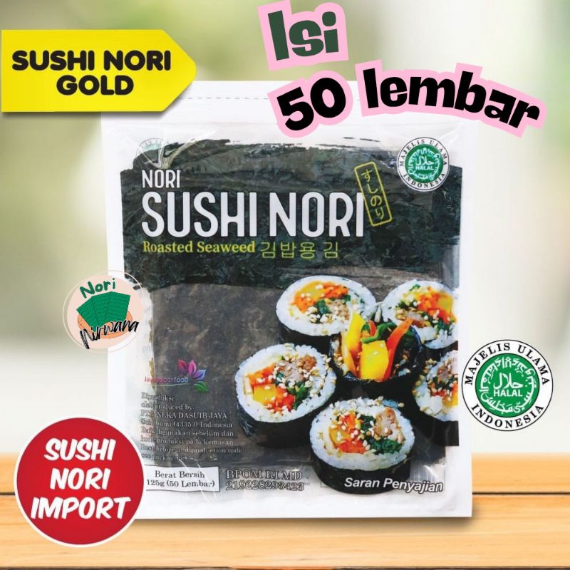 

Sushi Nori HALAL Seaweed Rumput Laut untuk Kimbab/Gimbab