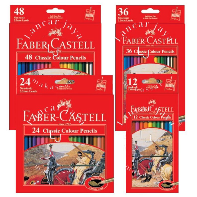 

KODE W58B Pensil Warna 12 24 36 48 FABER CASTELL Classic Colour Pencils
