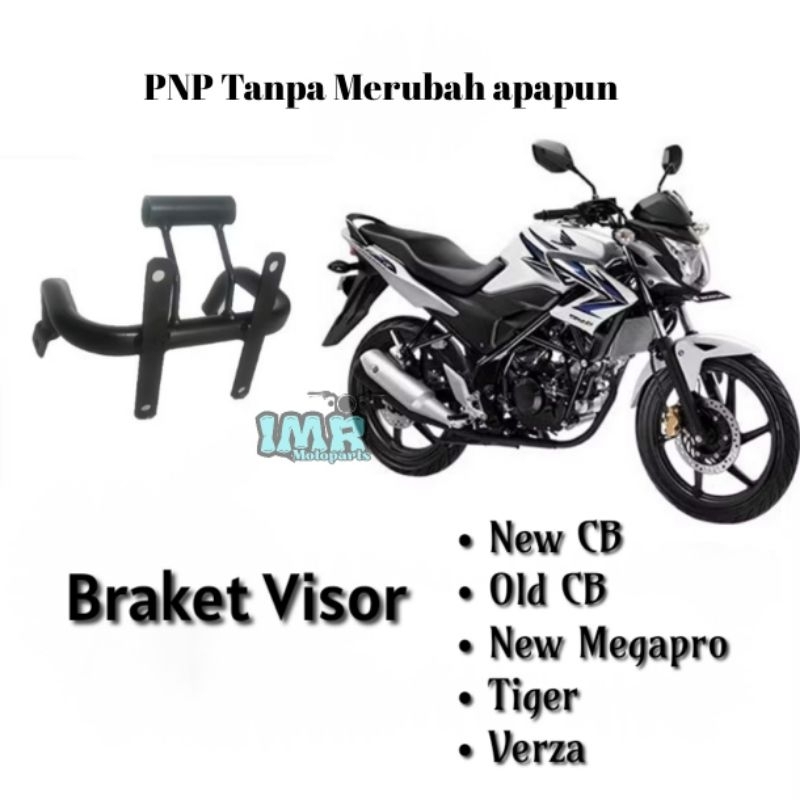 Bracket visor pangkon Windshield Visor Old/New CB, Megapro, Tiger, Verza.