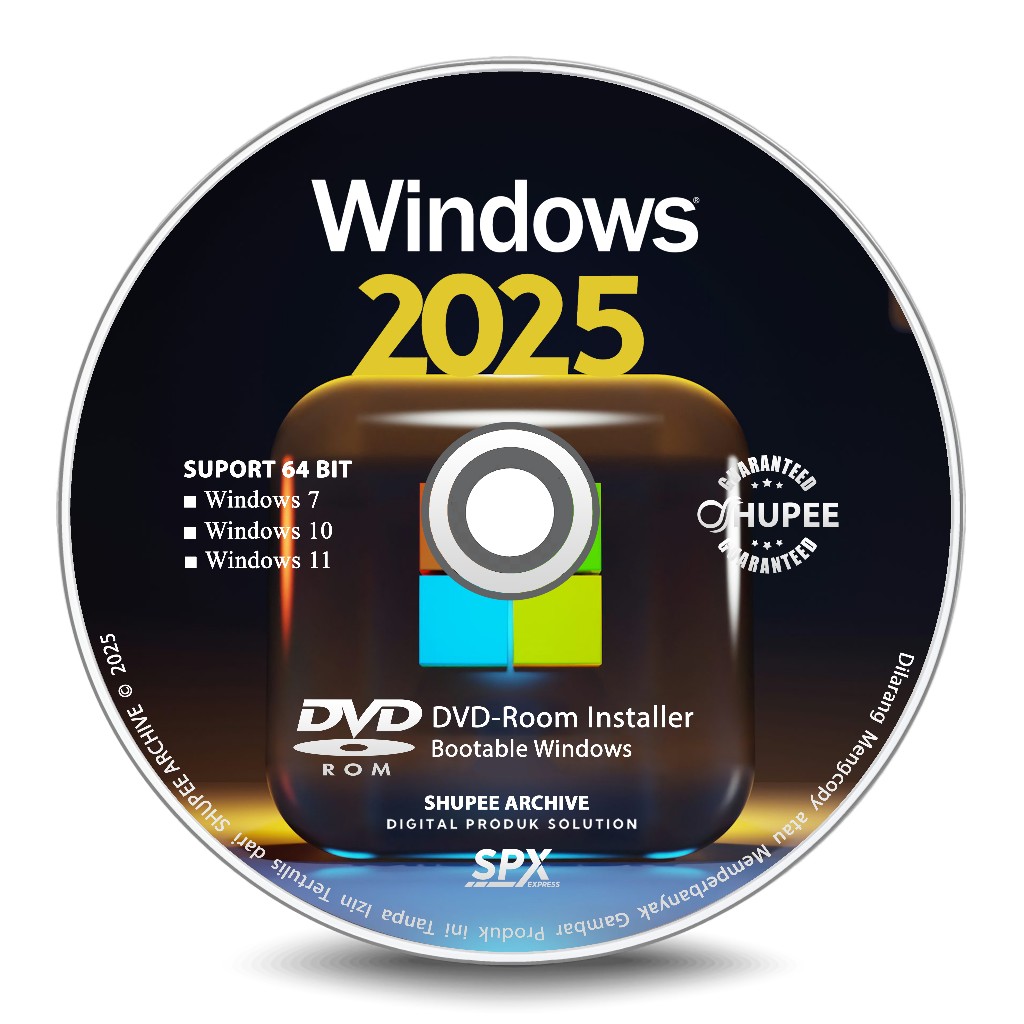 Bisa COD - CD/DVD Windows Terbaru Pre-activated New Modified Windows 7, 10, 11