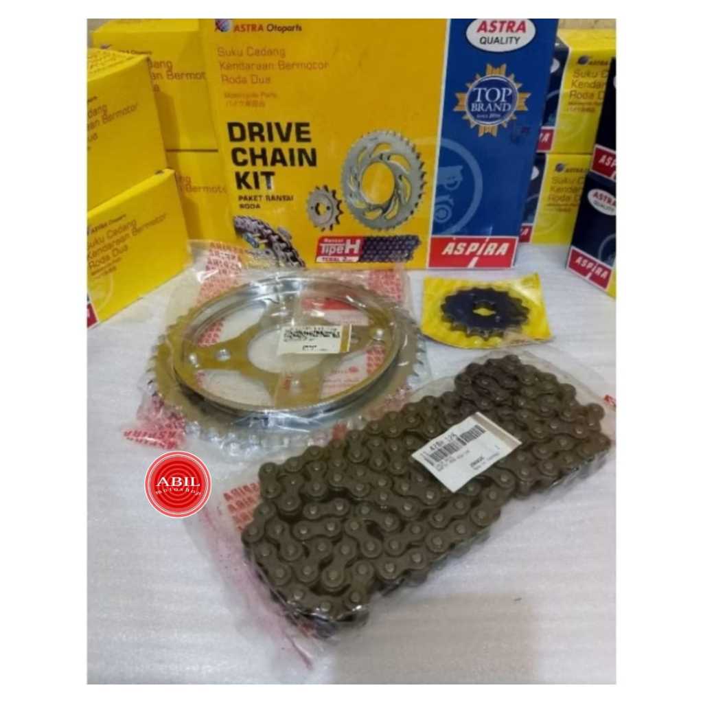 Gear satu set lengkap aspira  honda cb 150r new led facelift lobang 4/gir set ASPIRA