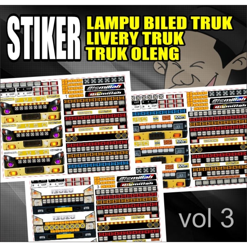 stiker lampu biled truk livery truk Truk oleng