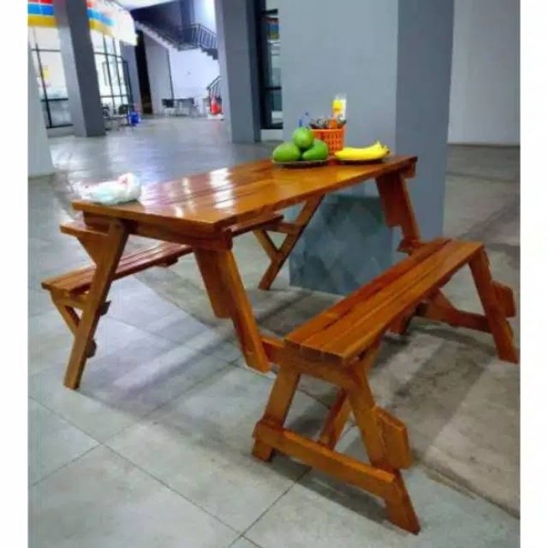 Bangku/kursi multifungsi kayu jati
