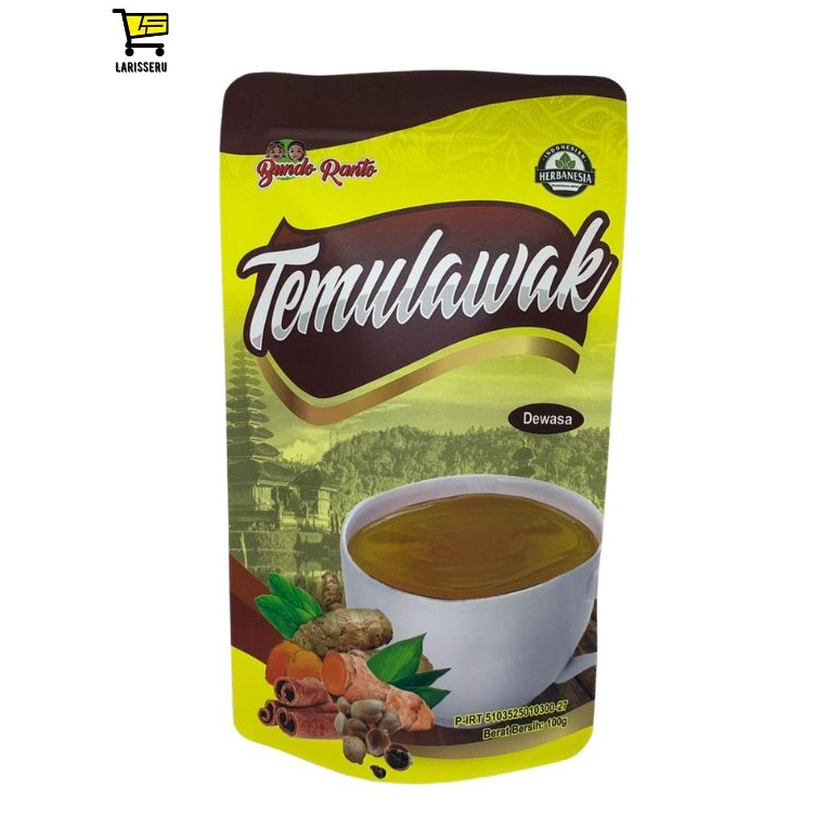 

BundoRanto Temulawak Dewasa 100g - Minuman Tradisional Instan, Segar & Praktis, Rempah Nusantara