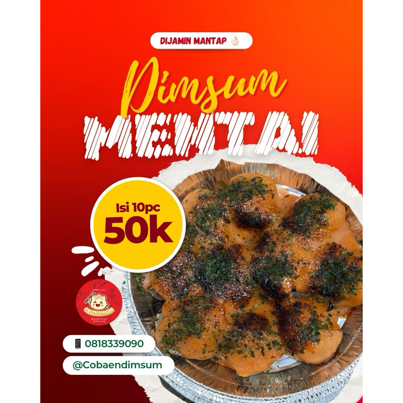 

Dimsum mentai by cobaen dimsum / dimsum mentai premium / dimsum mentai enak / dimsum mentai siap makan / dimsum mentai surabaya