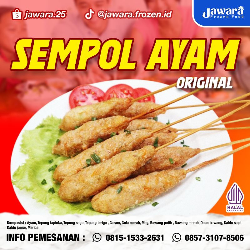 

SEMPOL AYAM JAWARA ISI 25 TUSUK ENAK GURIH EMPUK FROZEN FOOD MURAH BAKSO
