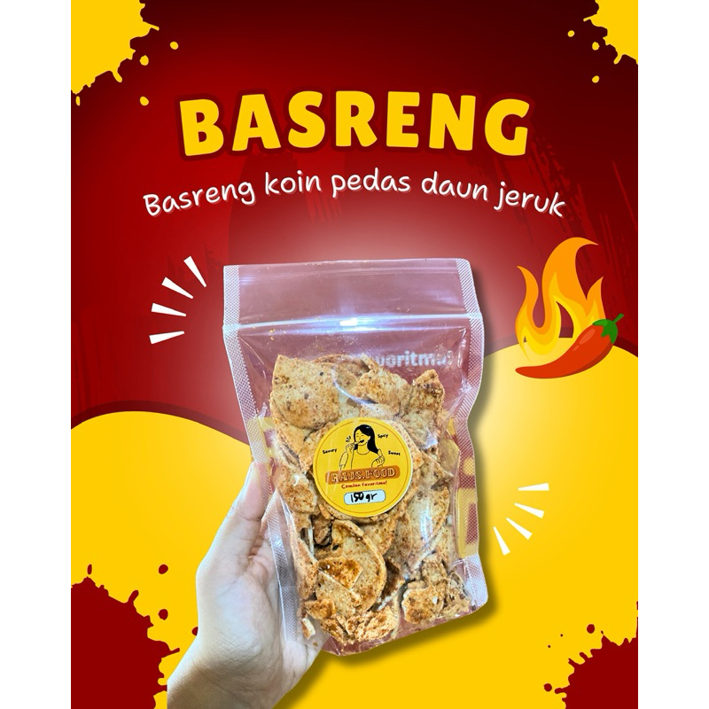 

Basreng koin pedas daun jeruk