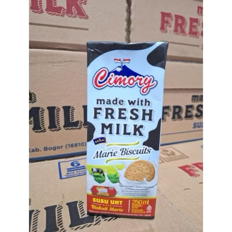 

PROMO !! SUSU Cimory UHT 250 ML Fresh Milk 1 PCS Marie Biscuits